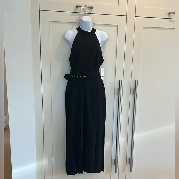 NWT MAISON TARA WOMEN'S HALTER NECK BELTED DRESS SIZE 12 - Picture 6 of 8